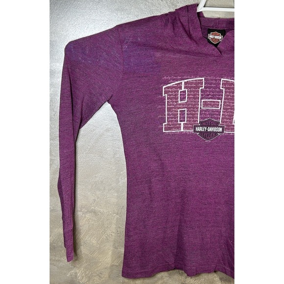 Harley Davidson Hoodie Womens M Purple Lightweight Hoodie Pullover Hawaii - Picture 6 of 15